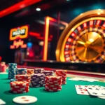 Experience the excitement of hello88 at a luxurious casino table with vibrant poker chips and cards.