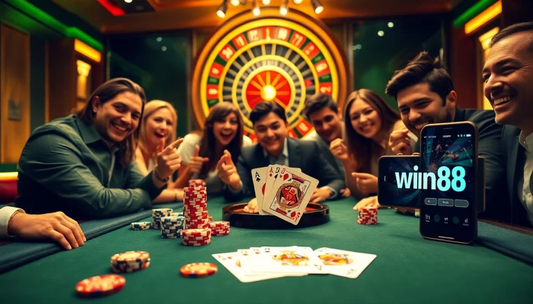 Engage in thrilling gameplay at win 88 with vibrant poker tables and enthusiastic players.