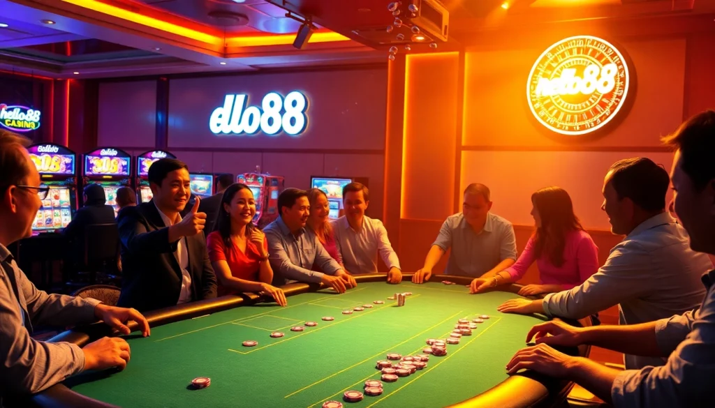 Experience excitement at hello88 with vibrant casino tables and thrilling gambling action.
