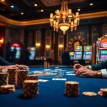 Players strategizing at a poker table in a luxury casino, embodying the essence of PS 99 gaming excitement.