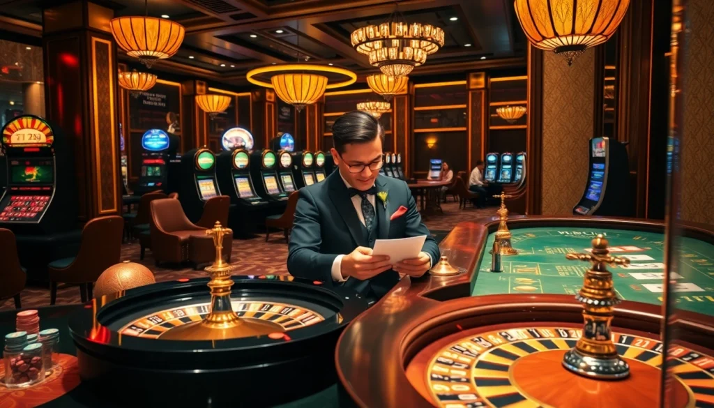 Soi cầu lô kép strategy analysis in a luxurious casino environment with engaging gaming elements.
