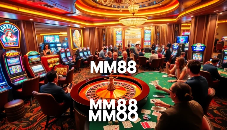 Experience thrilling moments at MM88's luxury casino with exciting games and vibrant decor.