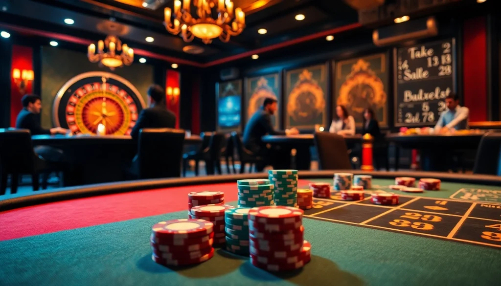 Experience the excitement at say88 com with a vibrant poker table and elegant casino elements.