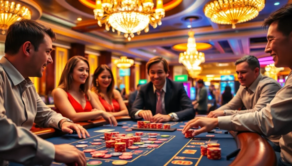 Engaged players enjoying gaming at the meilleur casino en ligne belgique highlighted by vibrant colors.