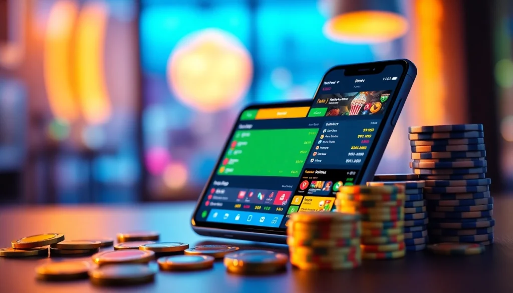 Explore the dynamic online betting interface of 888b.bet showcasing a smartphone against a modern backdrop.