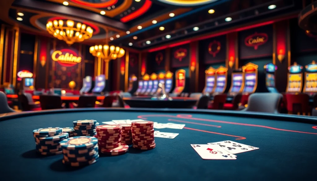 Experience the thrill of gaming at https://56win.sale/ with a luxurious casino scene featuring poker, roulette, and more.