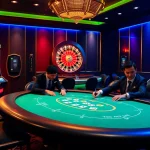 Experience thrilling gameplay at EM777's casino with vibrant slot machines and poker action.