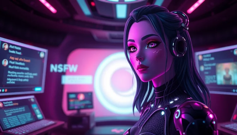 Engaging chat interface featuring a realistic NSFW AI character in a playful setting.