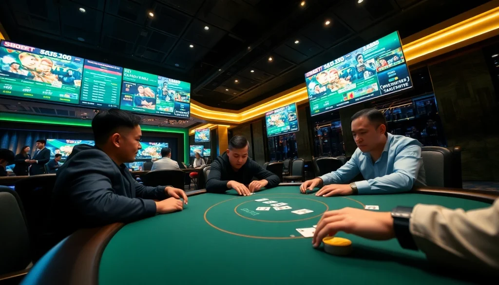 Experience the excitement of SBOBET.dance with a captivating poker game at a modern casino.