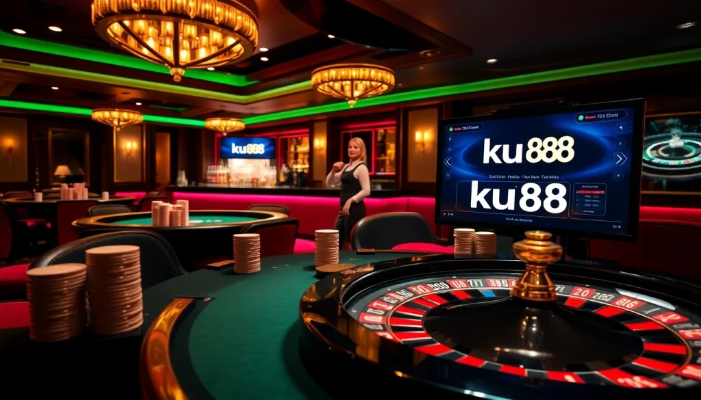 Experience the excitement of ku88 casino gaming with vibrant tables and high-stakes action.