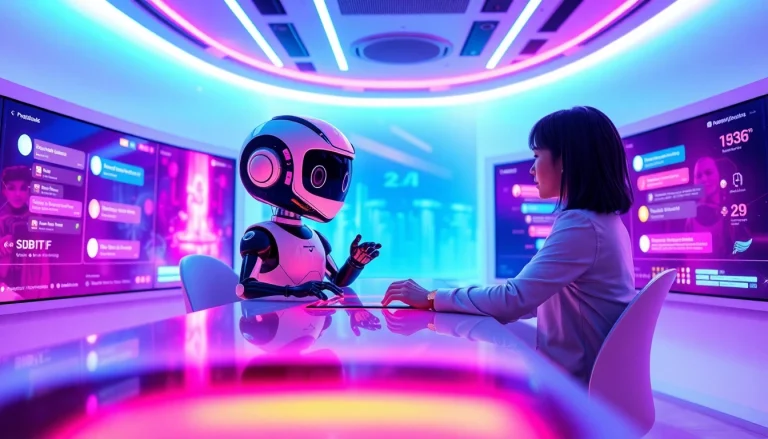 Dynamic spicy ai conversation between a user and animated AI character in a futuristic setting