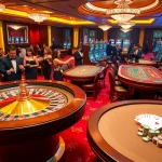VIP66 casino players enjoying roulette with vibrant atmosphere and luxurious decor.