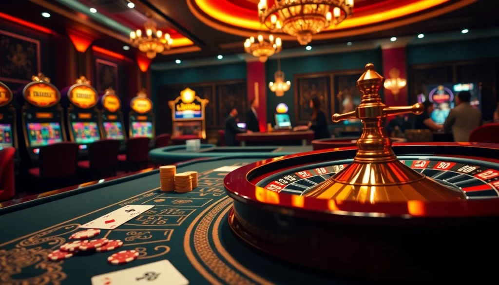 Experience the high-stakes excitement of Luck8 vip in a luxurious casino setting.